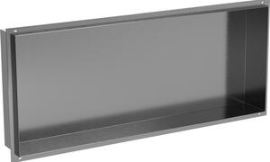Mexen X-Wall-NR výklenková police bez límce 75 x 30 cm, kartáčovaná gun grey - 19E1753010