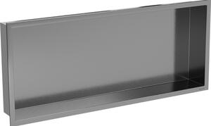 Mexen X-Wall-R nástěnná police s límcem 75 x 30 cm, kartáčovaná gun grey - 19E0753010