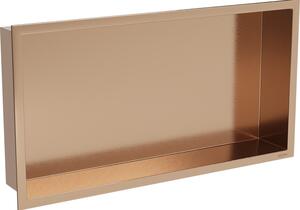 Mexen X-Wall-R, police na zapuštění s přírubou 60 x 30 cm, měděná matná - 19C0603010