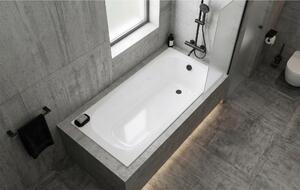 Erga Pureline-O, vana 1400x700x400 mm bez nožiček, bílá lesklá, ERG-V07-PURELINE-O-140x070-WH