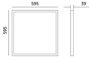 LED Přisazený panel BRISBANE LED/36W/230V 4000K 59,5x59,5 cm černá