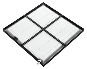 LED Přisazený panel BRISBANE LED/36W/230V 4000K 59,5x59,5 cm černá