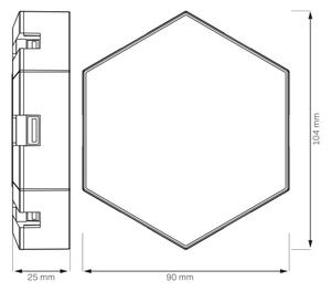 LED RGBW Stm nástěnné dekorační svítidlo MAYA LED/1W/230V + dálkové ovládání