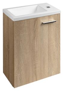 Aqualine Aqualine, ZOJA umyvadlová skříňka 37x50x18cm, dub platin, 51037DP