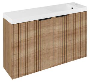 Sapho Sapho, LATUS X STRIP umyvadlová skříňka 78,8x50x22cm, dub Alabama, LT110-SET08