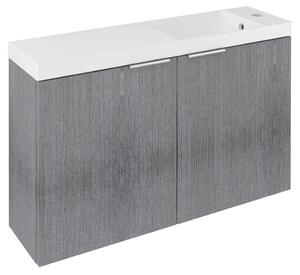 Sapho Sapho, LATUS X umyvadlová skříňka 78,8x50x22cm, dub stříbrný, LT110-SET03