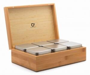 Krabička na sypaný čaj 6 přihrádek Bamboo - Bredemeijer (Box na sypaný čaj Bambus - Bredemeijer)