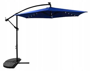 Slunečník s osvětlením AGA modrý 300 x 240 cm