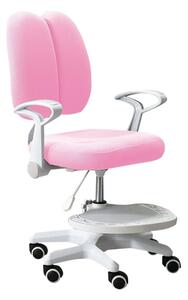 Dětská rostoucí židle s podnoží a šlemi Aureola (růžová + bílá). Vlastní profesionální přeprava až k Vám domů 1028719