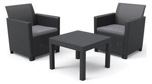 Zahradní nábytek set plast Keter šedý 3 ks