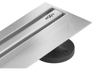 Mexen Flat 360° Slim sprchový žlab 50 cm, broušená ocel, 1041050