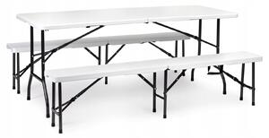 Sada zahradního nábytku plast Modern Home bílá, 3 ks