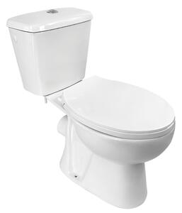 Kuchinox Lario, WC kombi, dvoutlačítko 3/6l, zadní odpad, sedátko s pomalým zavíráním, bílá, LAV-VKL_604P