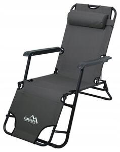 Comfort šedé ocel Lehátko
