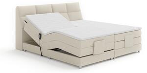 Béžová polohovací postel Chaire Boxspring 180x200 cm
