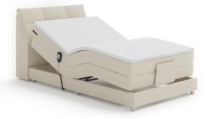 Béžová polohovací postel Chaire Boxspring 120x200 cm