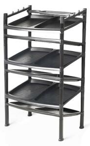 Botník 6 pater Black 52 x 34 x 91 cm