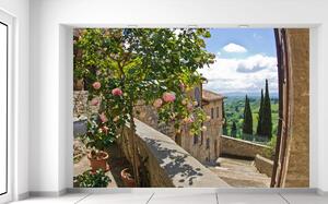 Gario Fototapeta Růže na balkoně Materiál: Latexová, Velikost: 200 x 150 cm