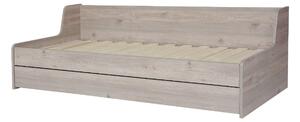 MENEOS postel 80 cm, rozklad a úložný prostor, dub sonoma