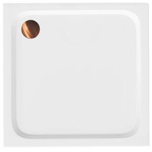 Sprchová akrylová vanička Rea Belmond White 80x80 Brush Copper