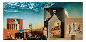 Umělecký tisk Předměstí paranoidního kritického města, Salvador Dalí, (100 x 50 cm)