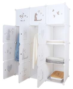 Dětská modulární skříň Atlas (bílá + hnědá). Vlastní profesionální přeprava až k Vám domů 1028906