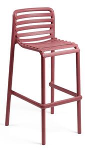 NARDI plastová barová židle DOGA Odstín: Marsala - Červená