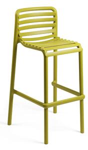 NARDI plastová barová židle DOGA Odstín: Pera - Žlutá / Hnědá