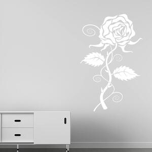 Živá Zeď Samolepka Rozkvétající růže Barva: černá
