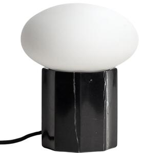 Kave Home Černá mramorová stolní lampa Idela Ø16 cm