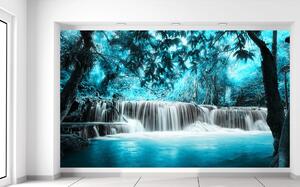 Fototapeta Vodopád v modré džungli Materiál: Samolepící, Rozměry: 200 x 150 cm