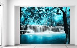 Fototapeta Vodopád v modré džungli Materiál: Samolepící, Velikost: 200 x 150 cm