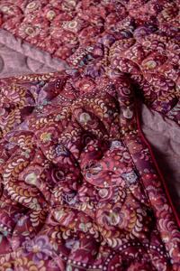 Pip Studio Mosaico přehoz 180x260cm, tmavě červený (Velký přehoz přes postel, počesaný kepr)