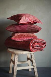 Pip Studio Blockstripe pletený polštář 40x60cm, růžový (dekorační polštářek s výplní)