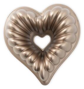Forma na bábovku ELEGANT HEART - NORDIC WARE (Forma na bábovku Srdce 10 cup karamelová - NORDIC WARE)