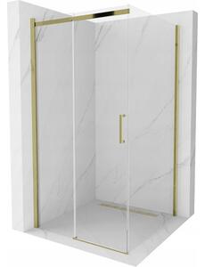 Mexen Omega sprchový kout 100x100cm, 8mm sklo, zlatý profil-čiré sklo, 825-100-100-50-00