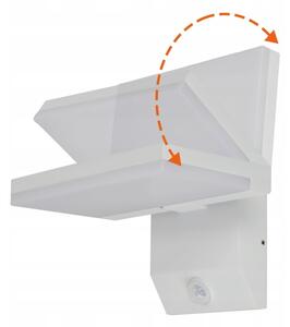 LED Venkovní nástěnné svítidlo se senzorem LED/18W/230V IP44 bílá