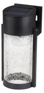 LED Solární nástěnná lampa LED/3,7V 300 mAh IP44 černá