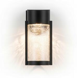 LED Solární nástěnná lampa LED/3,7V 300 mAh IP44 černá