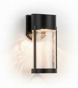 LED Solární nástěnná lampa LED/3,7V 300 mAh IP44 černá