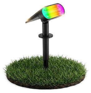 LED RGB Solární lampa 2v1 LED/3,7V 1200 mAh IP54 černá