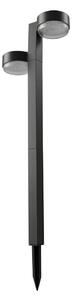 LED Solární lampa 2xLED/1W/3,7V 1200 mAh 55 cm IP65 černá