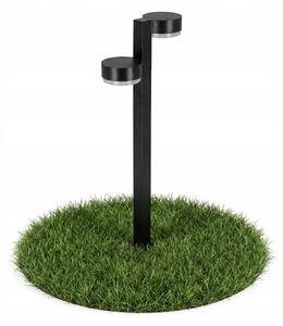 LED Solární lampa 2xLED/1W/3,7V 1200 mAh 55 cm IP65 černá