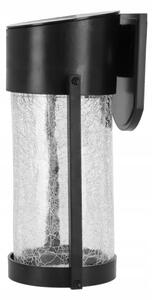 LED Solární nástěnná lampa LED/3,7V 300 mAh IP44 černá