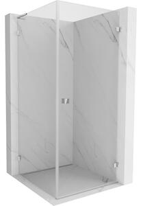 Mexen Lunar-B L výklopný sprchový kout pravý 70 x 70 cm, čiré sklo, chromová, 832L-070-070-01-00-P