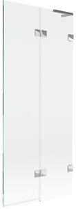 Mexen Lunar L, 2-křídlová vanová zástěna pravá 80 x 150 cm, čiré sklo, chromová, 897L-080-100-01-00-P