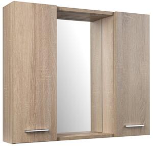 Aqualine Aqualine, ZOJA/KERAMIA FRESH STRIP galerka s LED osvětlením, 70x60x14cm, dub platin, 45029S