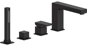 Mexen CUBE - vanová baterie 4-otvorová, Černá, 72932-70