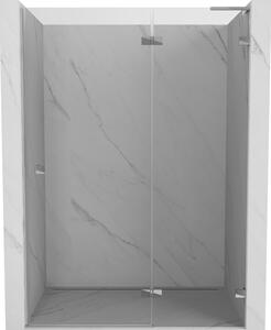 Mexen, Mexen Lunar L Otočné pravé sprchové dveře 130 cm, průhledné, chrom - 834L-130-000-01-00-P