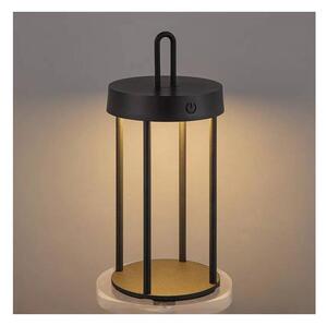 LED Stm. ven. nab. dotyková stolní lampa GENTLE LED/1,5W/3,7V 3000 mAh IP44 čern